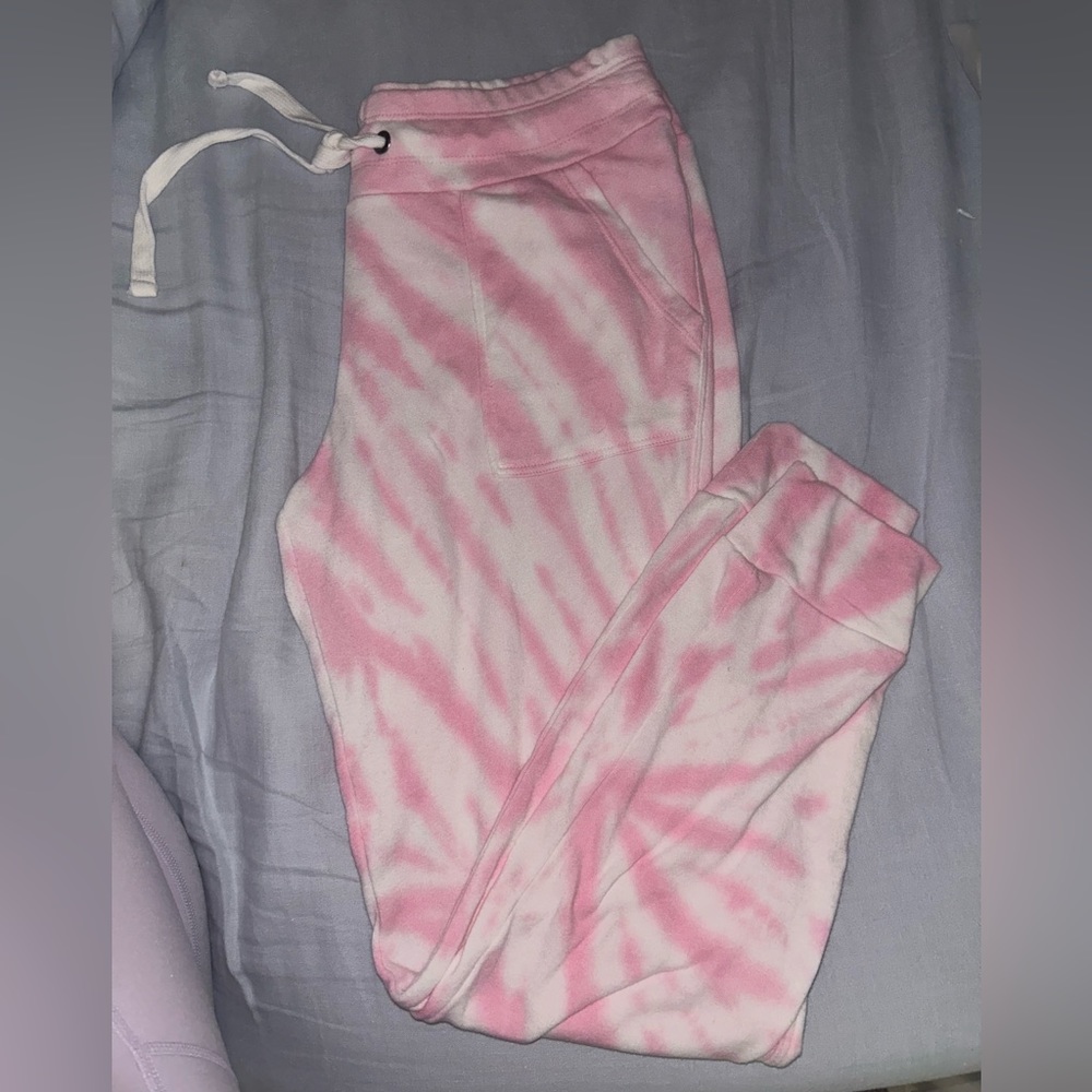 Pink tie-dye sweatpants